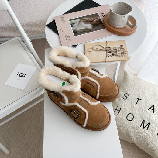 机车雪地靴-栗色 商品图0