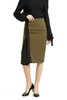 EMC亿美丞 雪纺拼接军绿色半裙 143 商品缩略图2