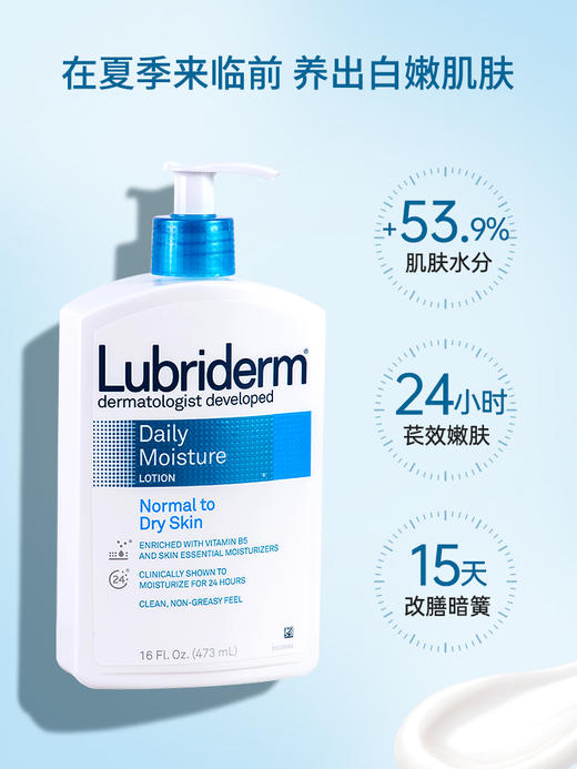 【保税区包邮直发】美国 强生Lubriderm露比黎登 果酸A醇 淡香身体乳 473g 商品图2