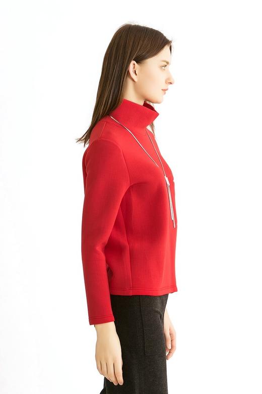 SUMMER & SAGE 橙红色高弹力上衣 723 商品图4