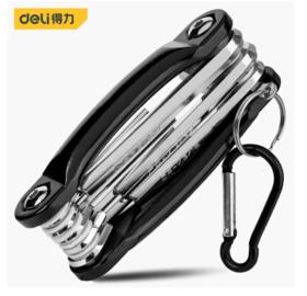 得力DL230709Y英制折叠平头内六角组套