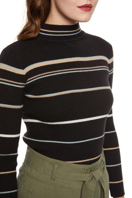 LNNNS 拼色条纹饰修身毛衫 8023 商品图2