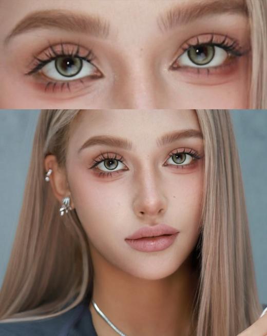 woolilens 半年抛美瞳 龙井辣妹 直径14.5mm着色14.0mm 商品图6