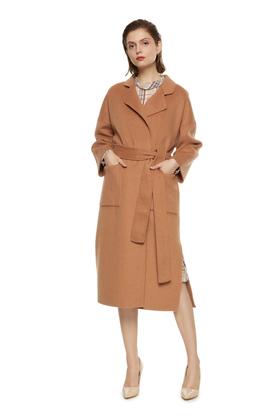 AUGUST 1 EIGHT 棕色束腰双面呢大衣 4864