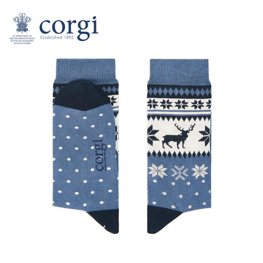 英国CORGI·儿童款秋冬季时尚印花长筒高筒袜子 商品图3