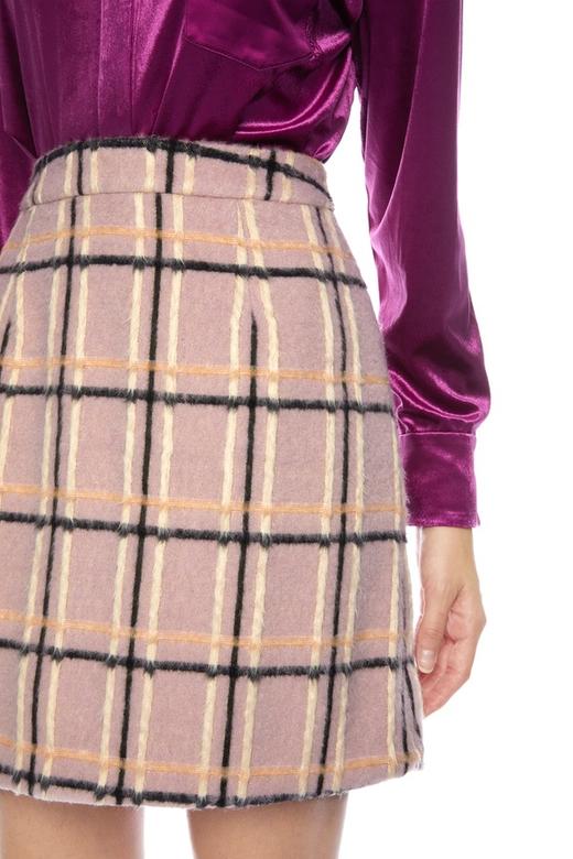 AVA 粉色格纹A字裙 4797 商品图2