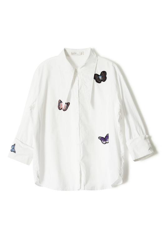 SUMMER & SAGE 蝴蝶刺绣系带上衣 4513 商品图5