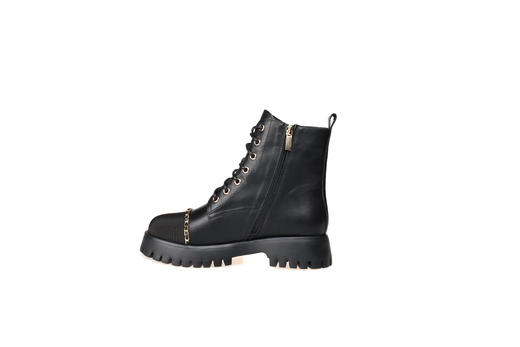 豪麟名鞋奥莱迪嘉女鞋马丁靴牛皮革DJSKA22WN020黑色  原价2260元 商品图1