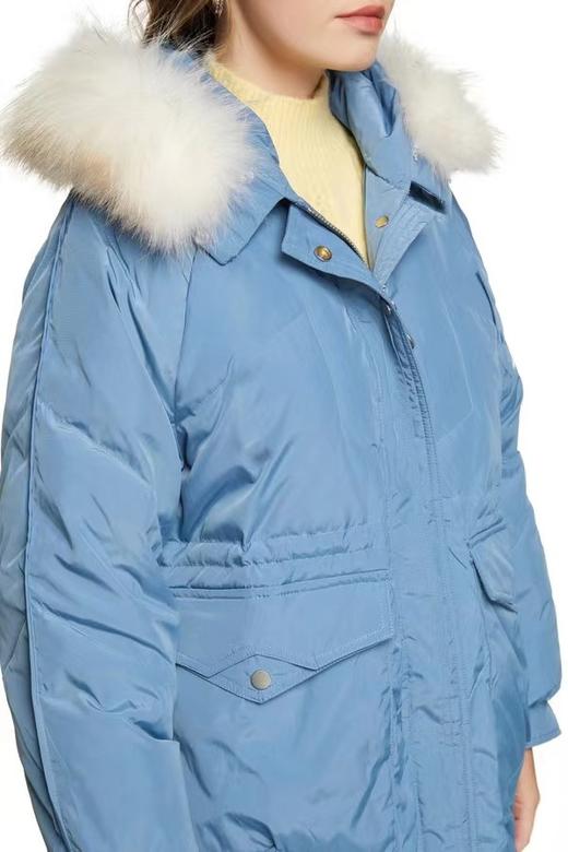 AUGUST 1 EIGHT 蓝色大口袋毛领羽绒服 8419 商品图2