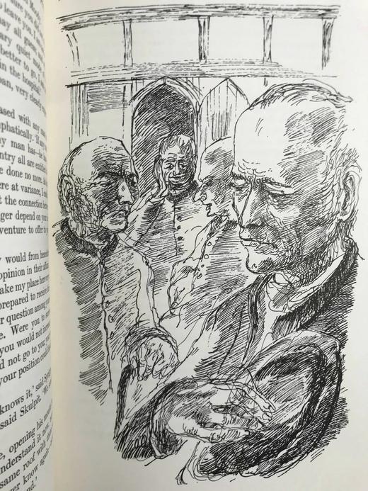 特罗洛普《巴彻斯特养老院》（1980） 数十幅幅插图 精装18开带书匣 商品图6