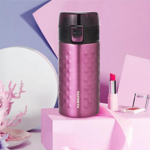 【专柜多样屋】户外大容量便携保温/保冷单手弹盖水杯情侣杯 望星空杯/紫色 商品图2