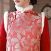 BJS-103改良复古气质雪尼尔旗袍套装年轻款 冬季新款优雅民国风旗袍马甲 商品缩略图4