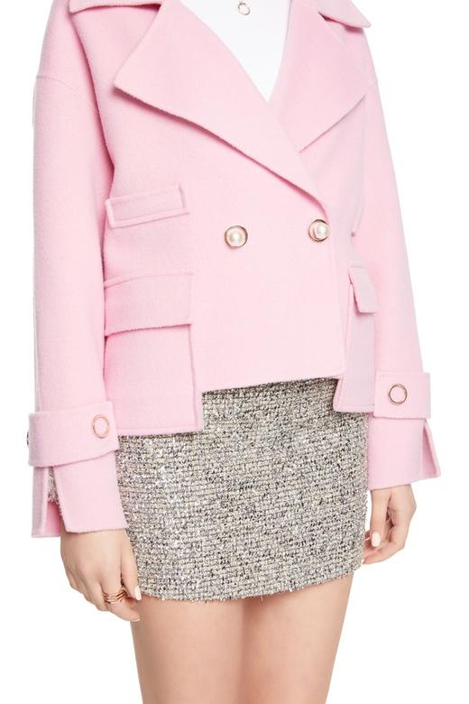 AUGUST 1 EIGHT 粉色解构感机车短大衣 4450 商品图2