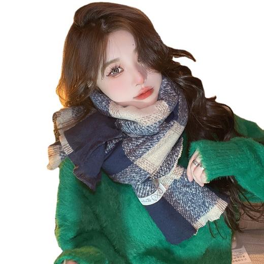 【秋冬必备 新款男女围巾】秋冬季保暖防寒复古格子围巾女韩版时尚百搭时尚两用披肩围脖 商品图4