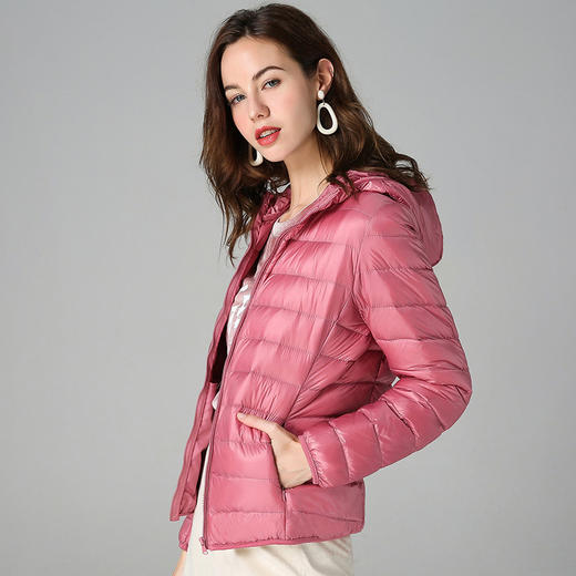 丁摩 连帽白鸭绒保暖轻羽绒服ML-30-CN204-DJ99 商品图0