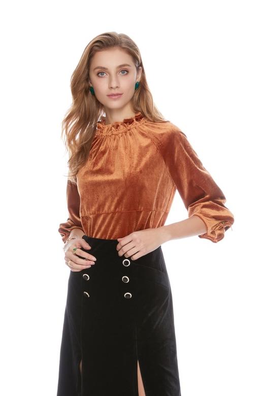 SUMMER & SAGE 喇叭袖复古风上衣 4805 商品图0