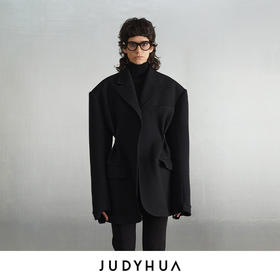 JUDYHUA 廓形收腰褶设计款外套