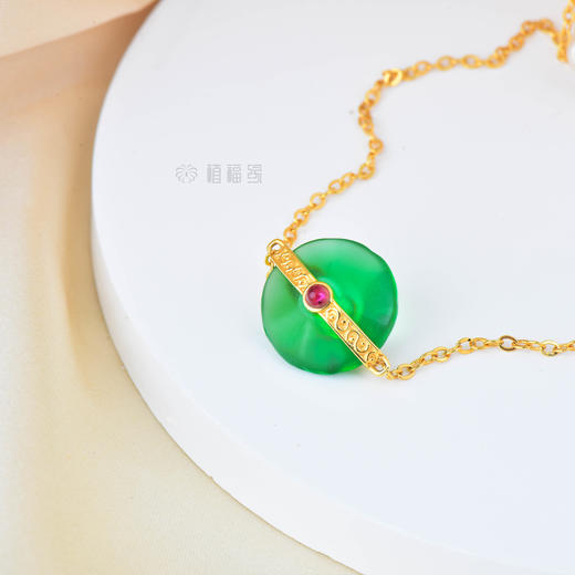 【平安一生】绿琉璃项链  CB2210112 商品图3