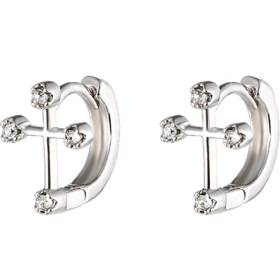 ZEGL十字架睡觉不用摘的耳钉耳扣女气质简约小耳骨钉耳环秋冬耳饰