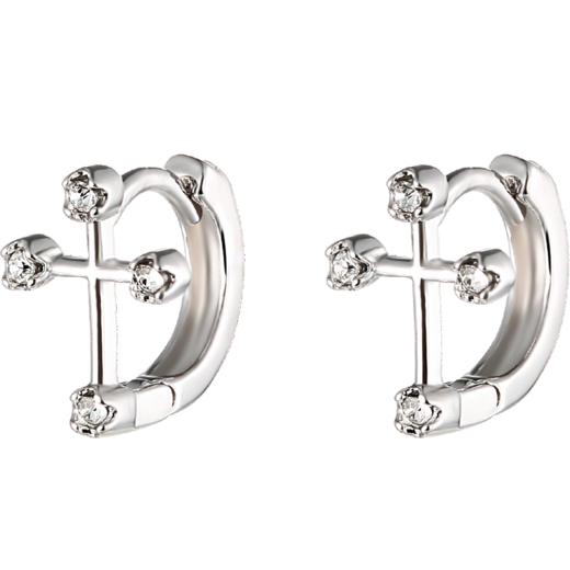 ZEGL十字架睡觉不用摘的耳钉耳扣女气质简约小耳骨钉耳环秋冬耳饰 商品图0