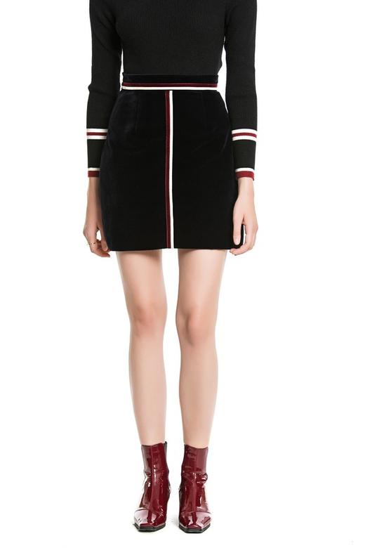 AVA 红白条纹高腰半身裙 4703 商品图0