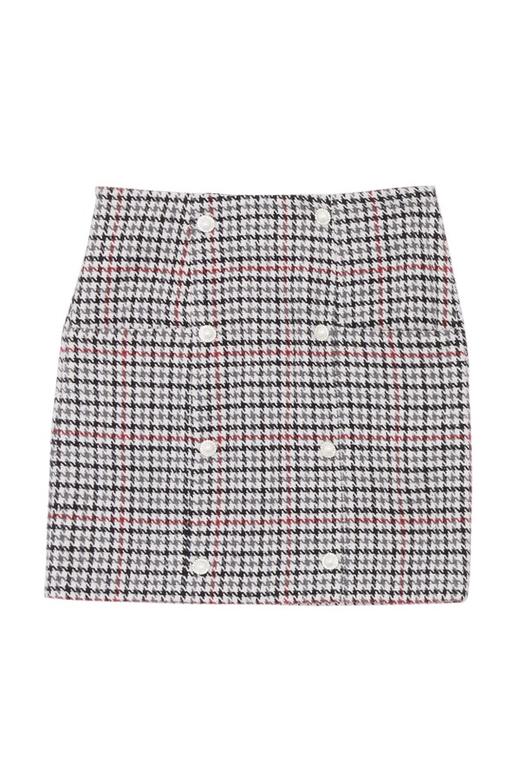 SUMMER & SAGE 双排扣格纹半裙 4783 商品图4