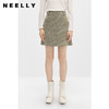 NEELLY纳俪商场同款2022年新款高腰半身裙女百搭毛呢A字裙包臀裙N22112E01143 商品缩略图2