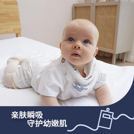【2条装】Domiamia哆咪呀婴儿宝宝口水巾纱布三角巾新生儿围嘴喂奶巾 商品图1