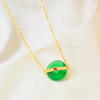 【平安一生】绿琉璃项链  CB2210112 商品缩略图0