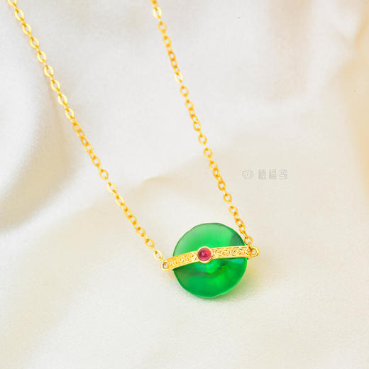 【平安一生】绿琉璃项链  CB2210112 商品图0