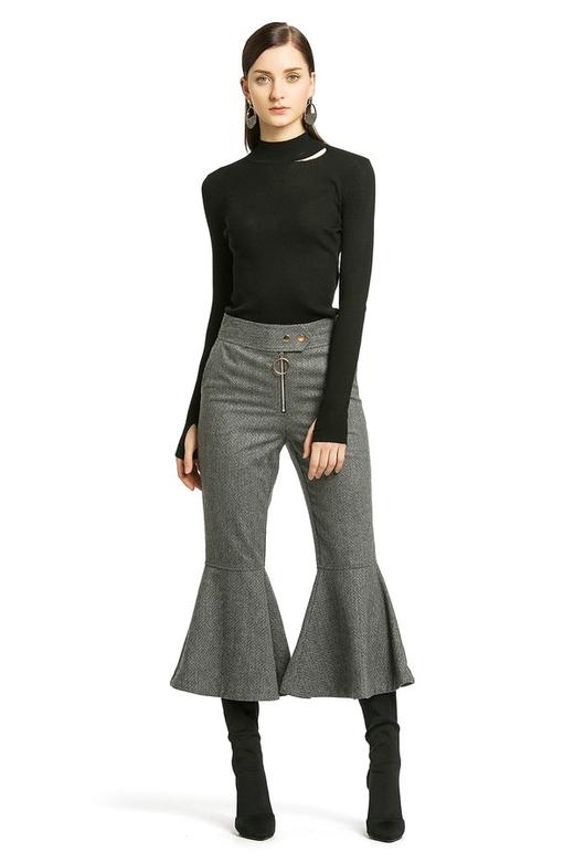 NOIR 复古格纹喇叭裤 983 商品图1