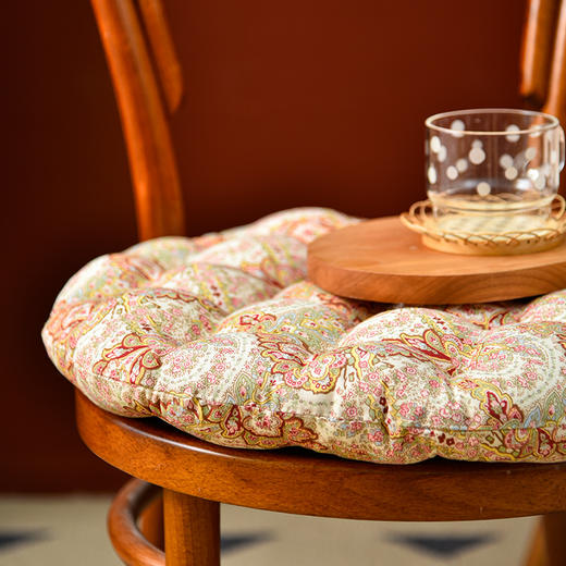 蕾丝佩斯利系列椅垫实木中式四季通用坐垫 商品图2
