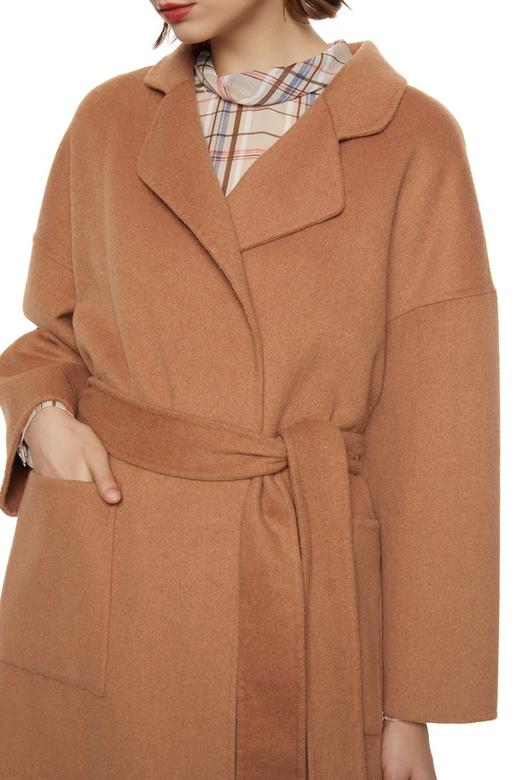 AUGUST 1 EIGHT 棕色束腰双面呢大衣 4864 商品图2