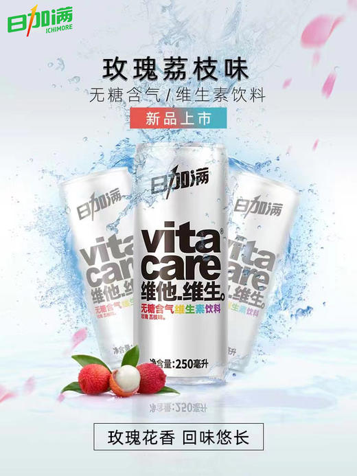 日加满vitacare含气维生素饮料维他维生双重口味0脂气泡水罐装饮品250ml*24罐 商品图4