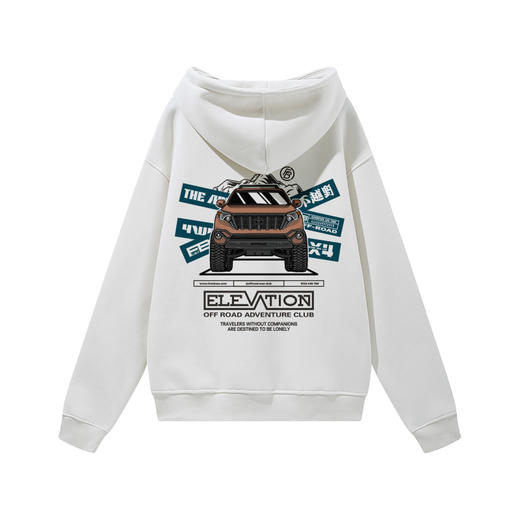 自由基地冬季新款抓绒卫衣oversize带帽套头保暖衣改装霸道印花图 NMT-1921 商品图3