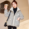 WA22959 2022年冬季新款短款羽绒服女宽松时尚格子设计感小个子加厚外套潮 商品缩略图3