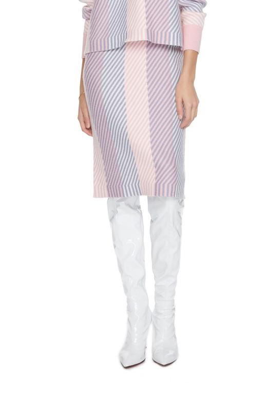 ELLA JADE 拼色条纹半身裙 5114 商品图0