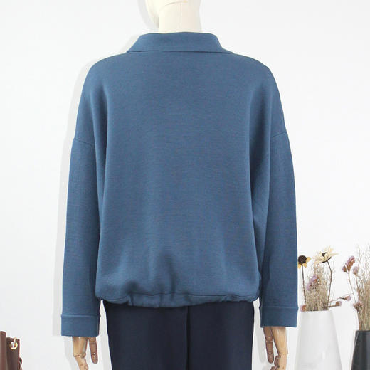 FOCALS福柯斯新款宽松休闲纯色单排扣针织开衫毛衫上衣F2Y3M515 商品图2