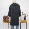 FOCALS福柯斯新款宽松休闲连帽纯色中长款外套风衣FRRAF085N1 商品缩略图0