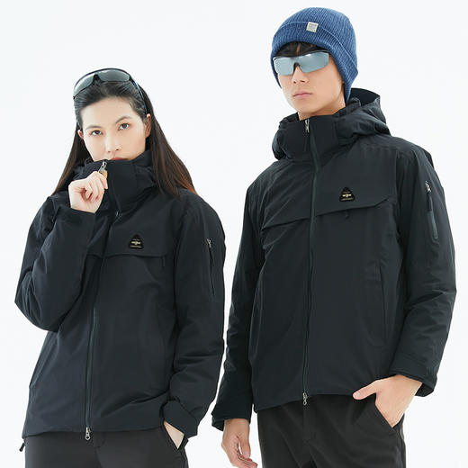 自由基地冬季新款男士90羽绒三合一冲锋衣商场同款户外保暖外套 NMJ-2006 商品图2