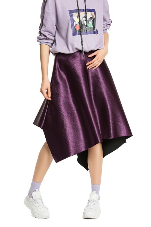 SUMMER & SAGE 光泽感不规则半裙 4552 商品图0