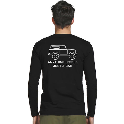 自由基地秋冬新款简约car图案打底长袖T恤经典黑白色团队休闲队服 NMT-1917 商品图1