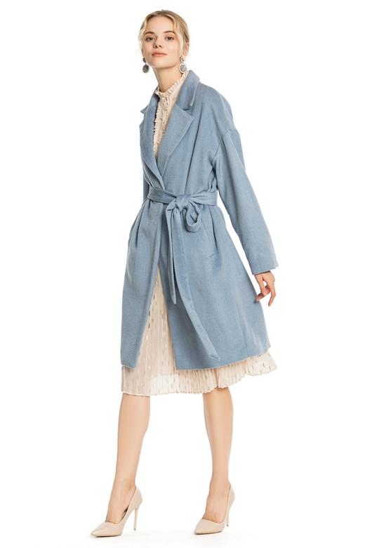 AUGUST 1 EIGHT 蓝色翻领束腰外套 4541 商品图4