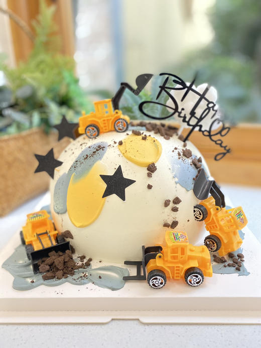 男孩推土机奶油蛋糕 下单前请仔细阅读商品详情 商品图0