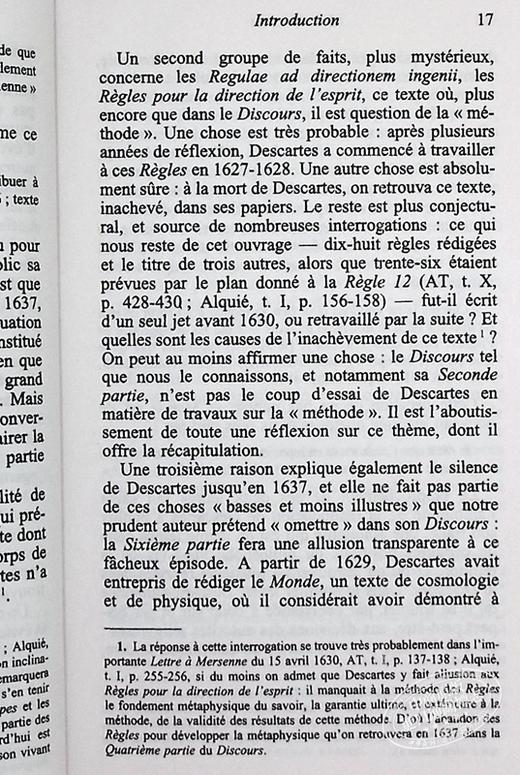 【中商原版】笛卡尔 谈谈方法 Discours de la methode 法文原版 Rene Descartes 哲学 社会 人文 商品图7