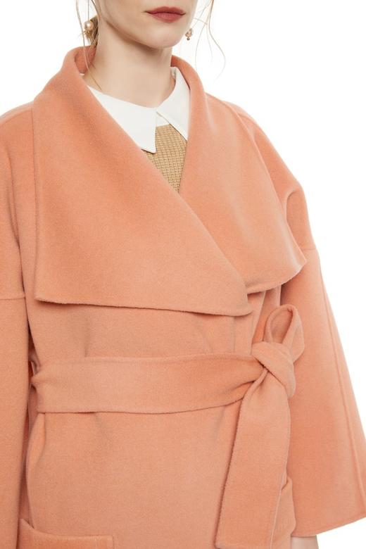 LNNNS 橙色束腰羊毛外套 8326 商品图2