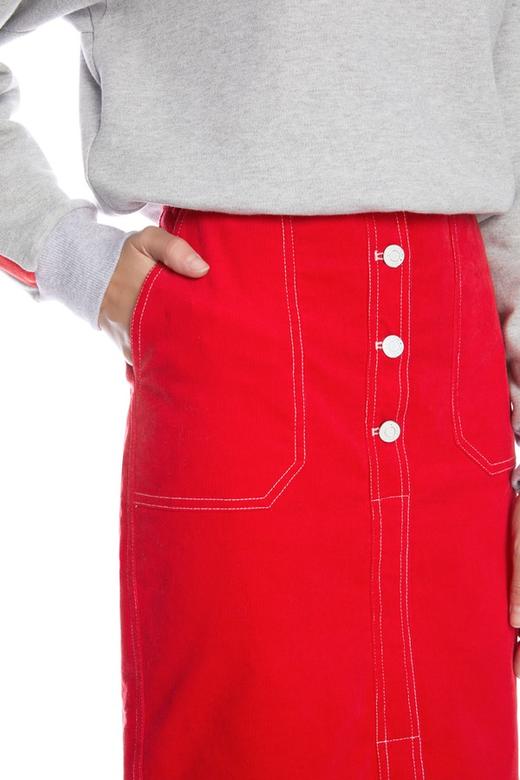SUMMER & SAGE 红色直筒半身裙 4696 商品图2