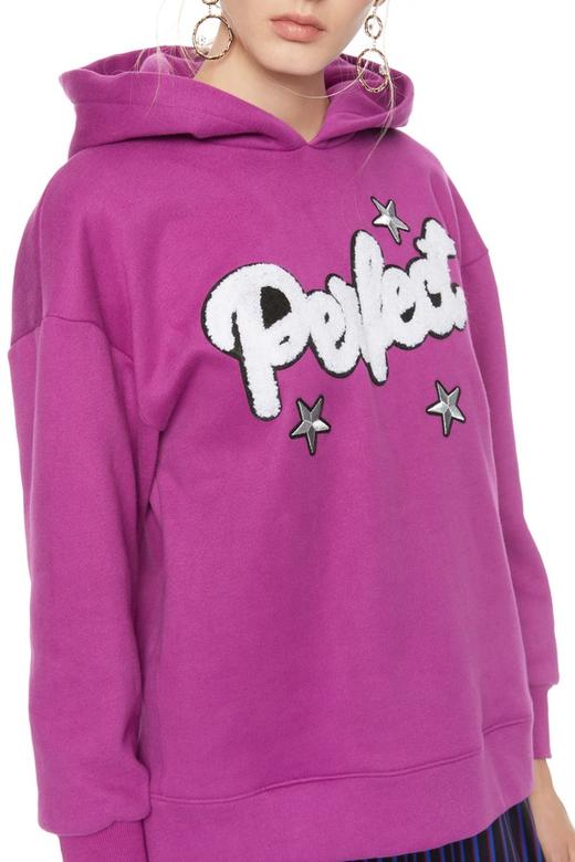 SUMMER & SAGE 字母点缀连帽卫衣 5065 商品图2