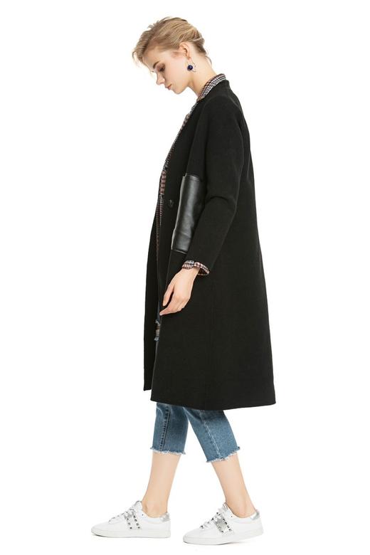 AUGUST 1 EIGHT 简约黑色长外套 4657 商品图1