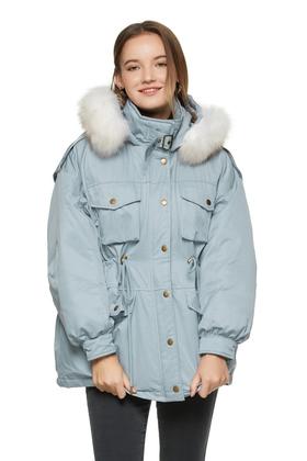 AUGUST 1 EIGHT 抽绳收腰工装风羽绒服 8414